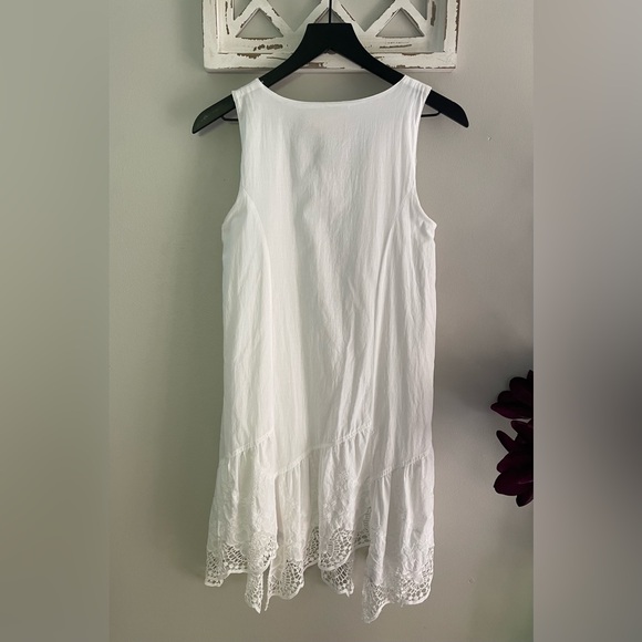 Isabella Sinclair/Anthropologie 100%Cotton Eyelet Swing Dress In White Size XS/P - Picture 4 of 9